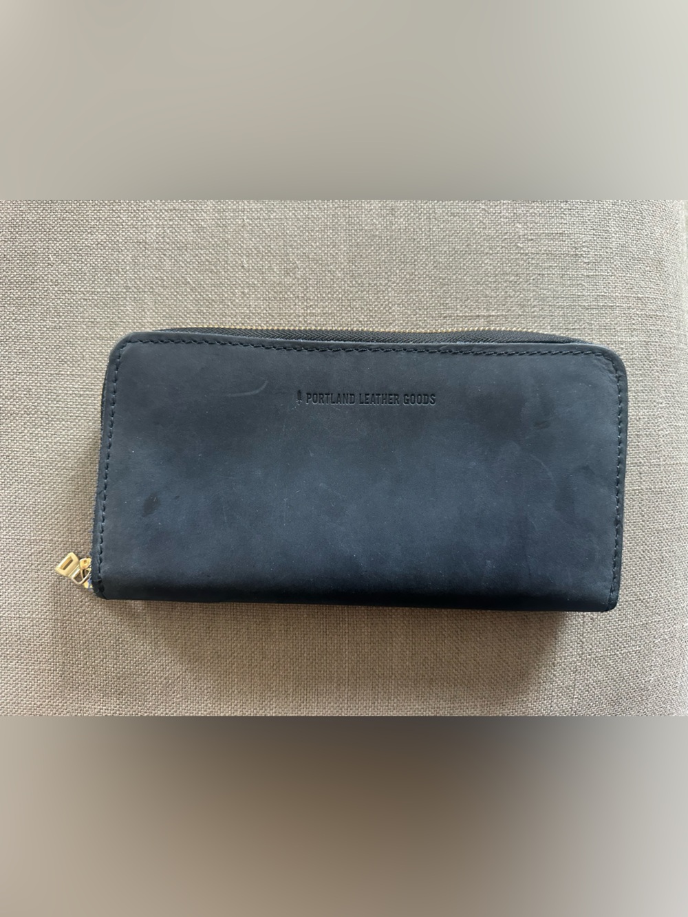 Portland Leather Goods blue Accordion Zip Wallet